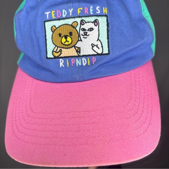 Teddy Fresh Ripndip Hat Cap Strap Back Embroidered Mens Collaboration Streetwear - Picture 8 of 15